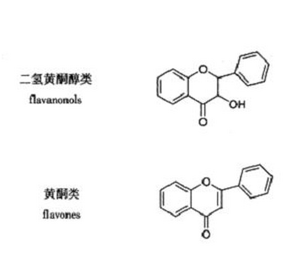 在黄酮类化合物中,二氢黄酮醇相对于黄酮的变化是